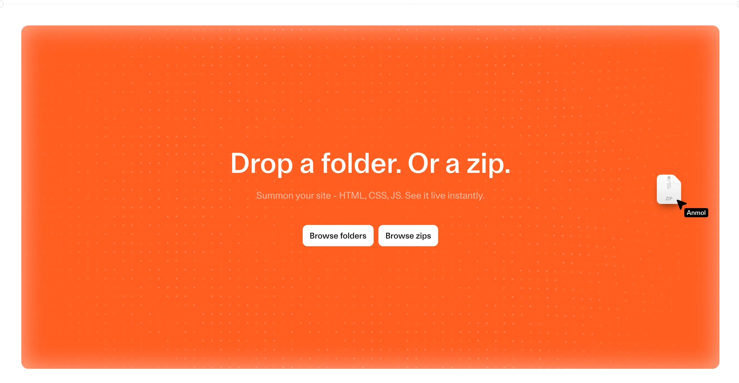 Cloudflare Drop upload interface